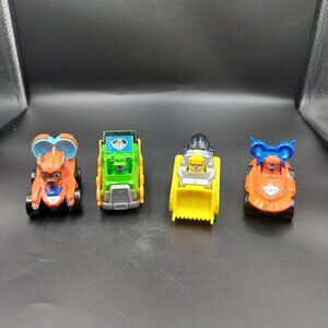 Lot of 4 Paw Patrol Vehicles Cars Rubble Rocky & Zuma